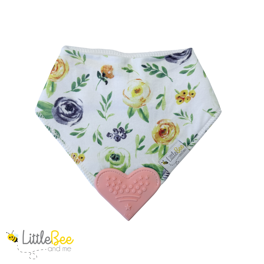 Violet Bliss - Organic Bandana Teether Bibs (Set of 4)