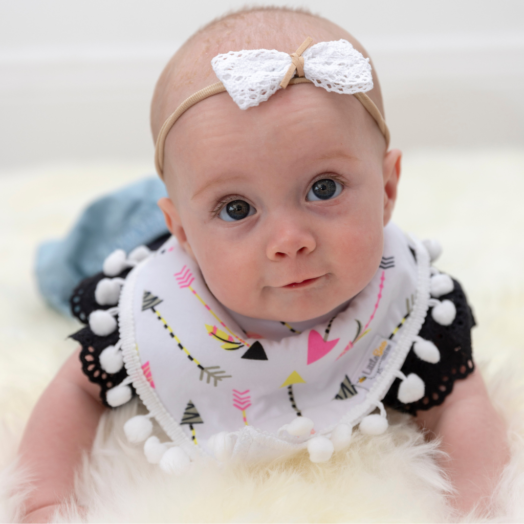 Buzz & Arrows - Pom Pom Bandana Bib - Little Bee & Me