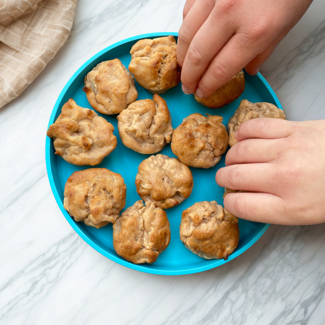 Healthy Apple & Banana Mini Muffins (Baby, Toddler + Lunchbox Friendly)