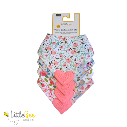Bloom & Bee – Organic Bandana Teether Bibs (Set of 4)