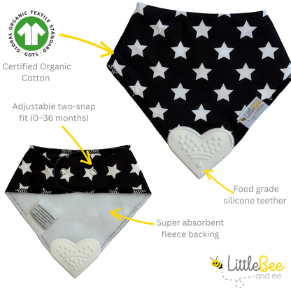 Heroes & Galaxies – Organic Bandana Teether Bibs (Set of 4)