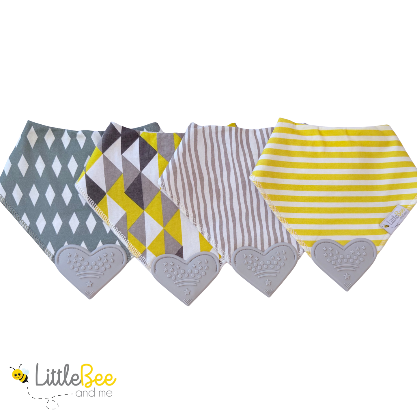 Buzz & Beam – Organic Bandana Teether Bibs (Set of 4)