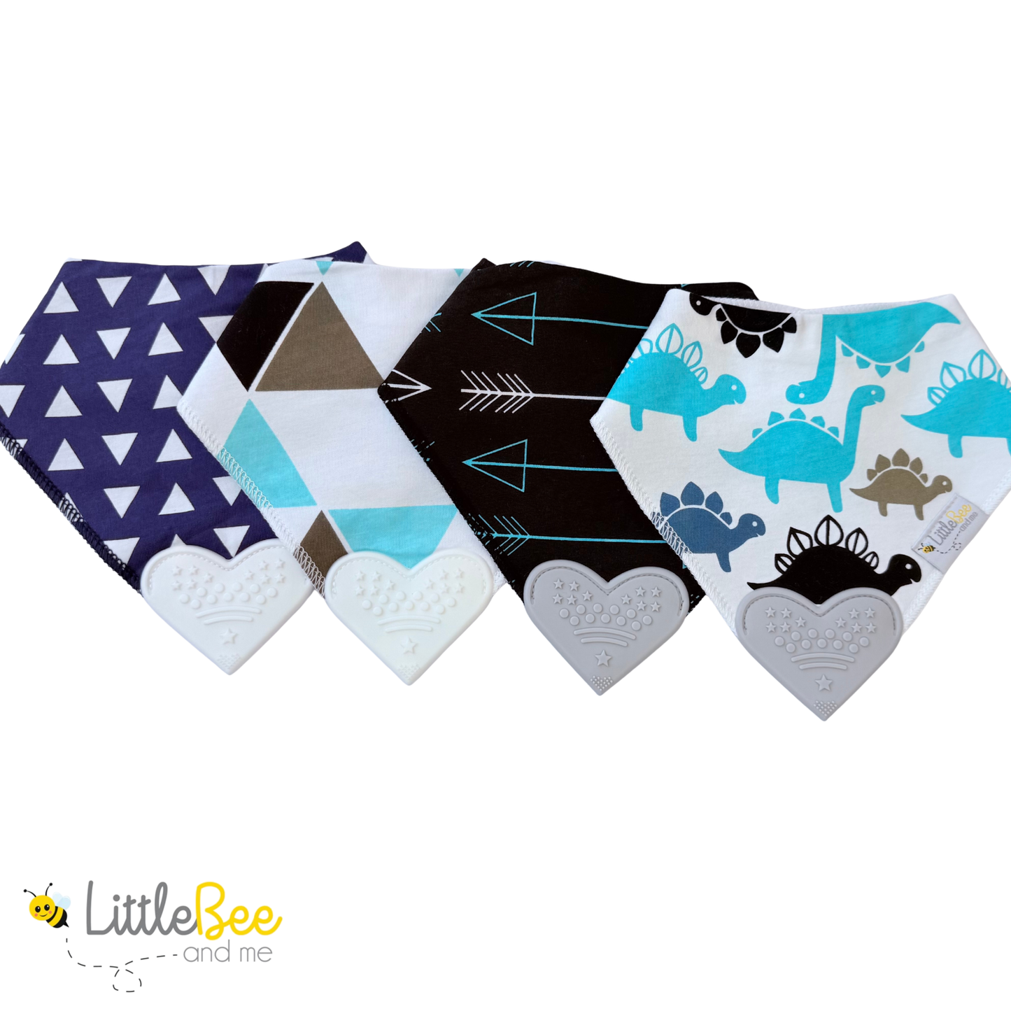 Roar & Explore – Organic Bandana Teether Bibs (Set of 4)