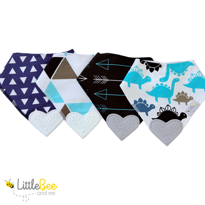 Roar & Explore – Organic Bandana Teether Bibs (Set of 4)