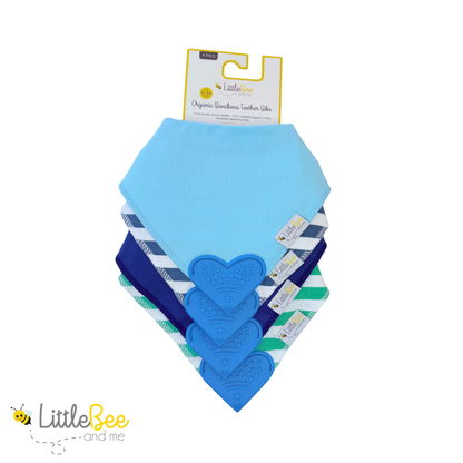 Bumble & Bounce – Organic Bandana Teether Bibs (Set of 4)