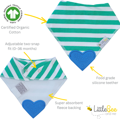 Bumble & Bounce – Organic Bandana Teether Bibs (Set of 4)