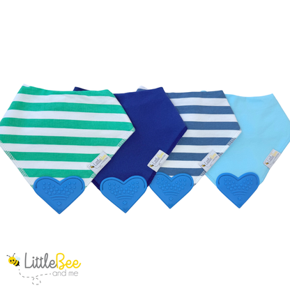 Bumble & Bounce – Organic Bandana Teether Bibs (Set of 4)