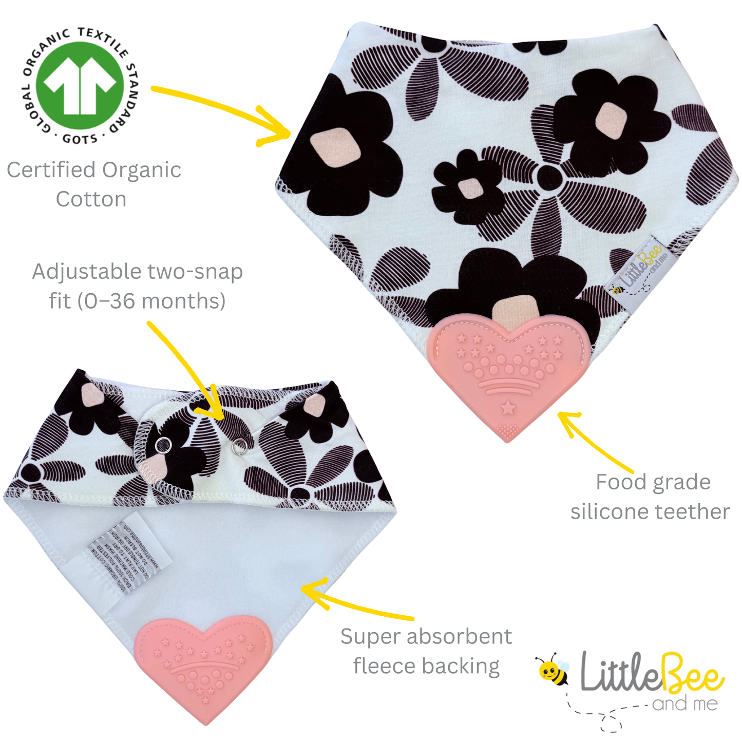 Berry Sweet– Organic Bandana Teether Bibs (Set of 4)