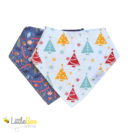 Bee Merry Christmas Bib (Gift) - One design included per order. Design selected at random.