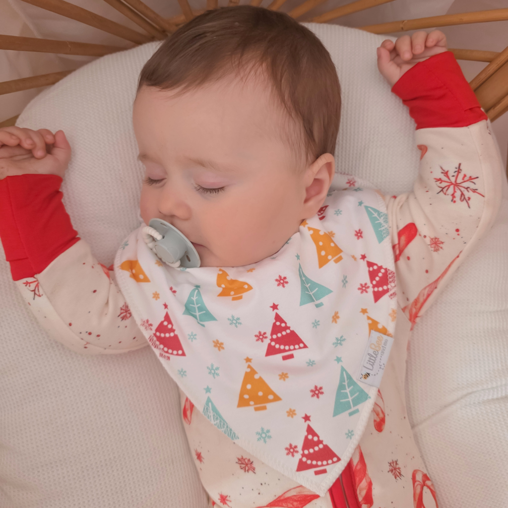 Merry Little Bee – Limited Edition Christmas Bandana Bibs (2-Pack)