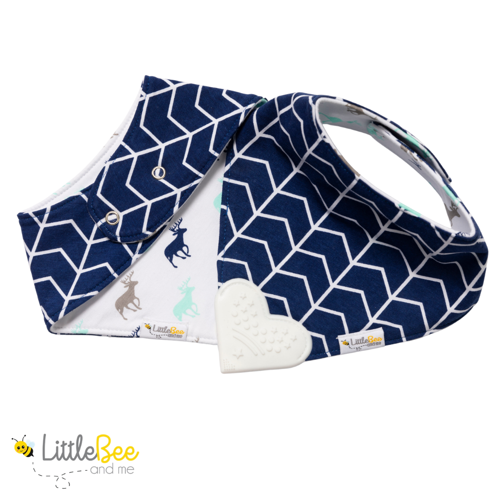 Arrow & Antler – Organic Reversible Teether Bib (Single Bib, 2 Looks)