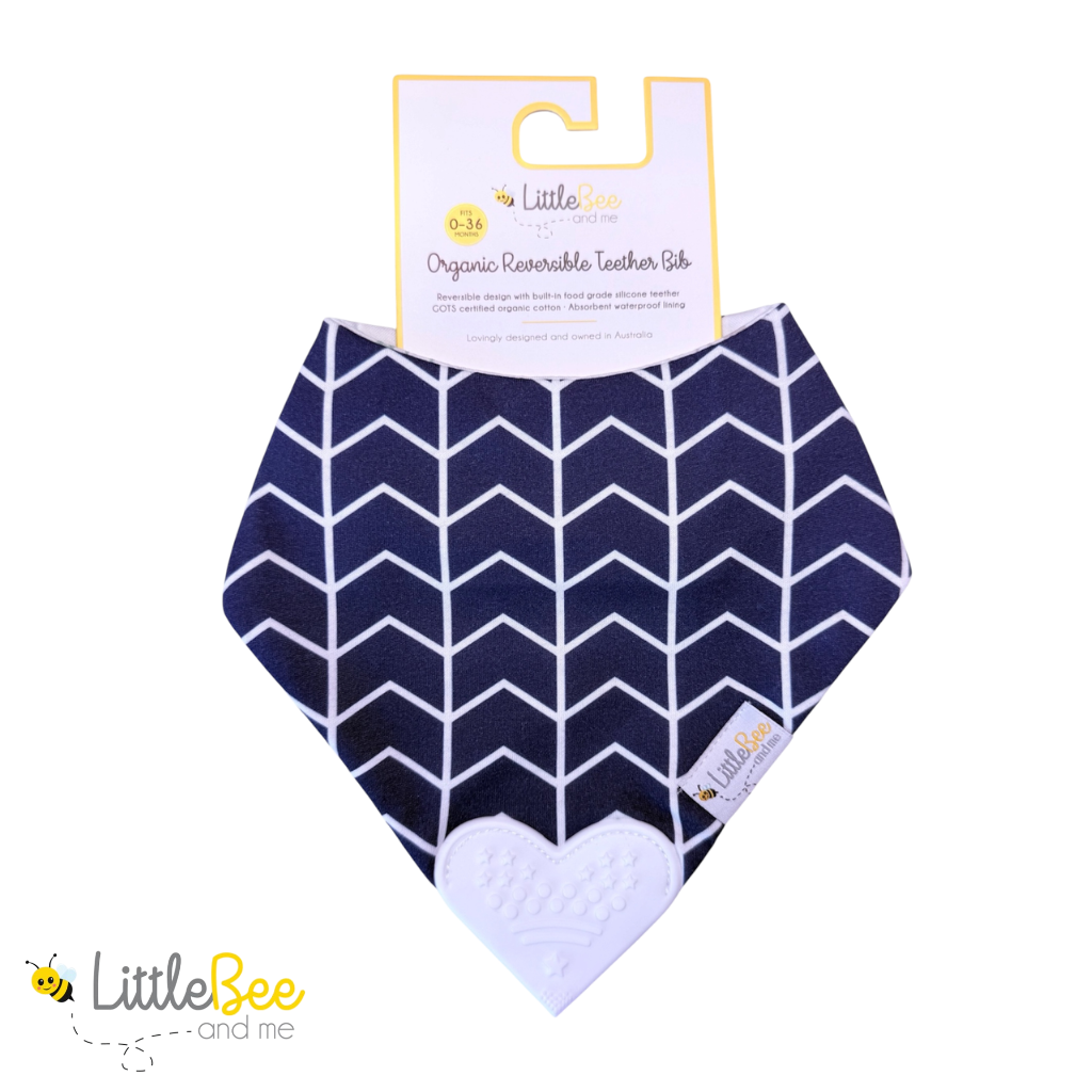Arrow & Antler – Organic Reversible Teether Bib (Single Bib, 2 Looks)