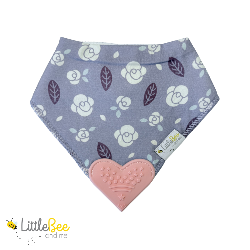 Violet Bliss - Organic Bandana Teether Bibs (Set of 4)