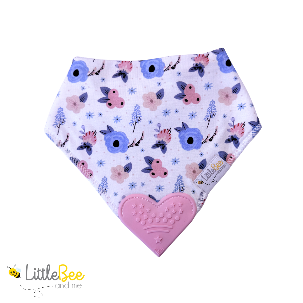 Violet Bliss - Organic Bandana Teether Bibs (Set of 4)