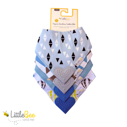 Sail & Sky – Organic Bandana Teether Bibs (Set of 4)