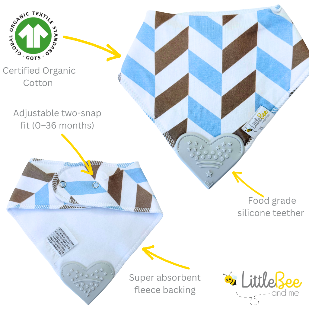Sail & Sky – Organic Bandana Teether Bibs (Set of 4)