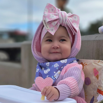 Violet Bliss - Organic Bandana Teether Bibs (Set of 4)
