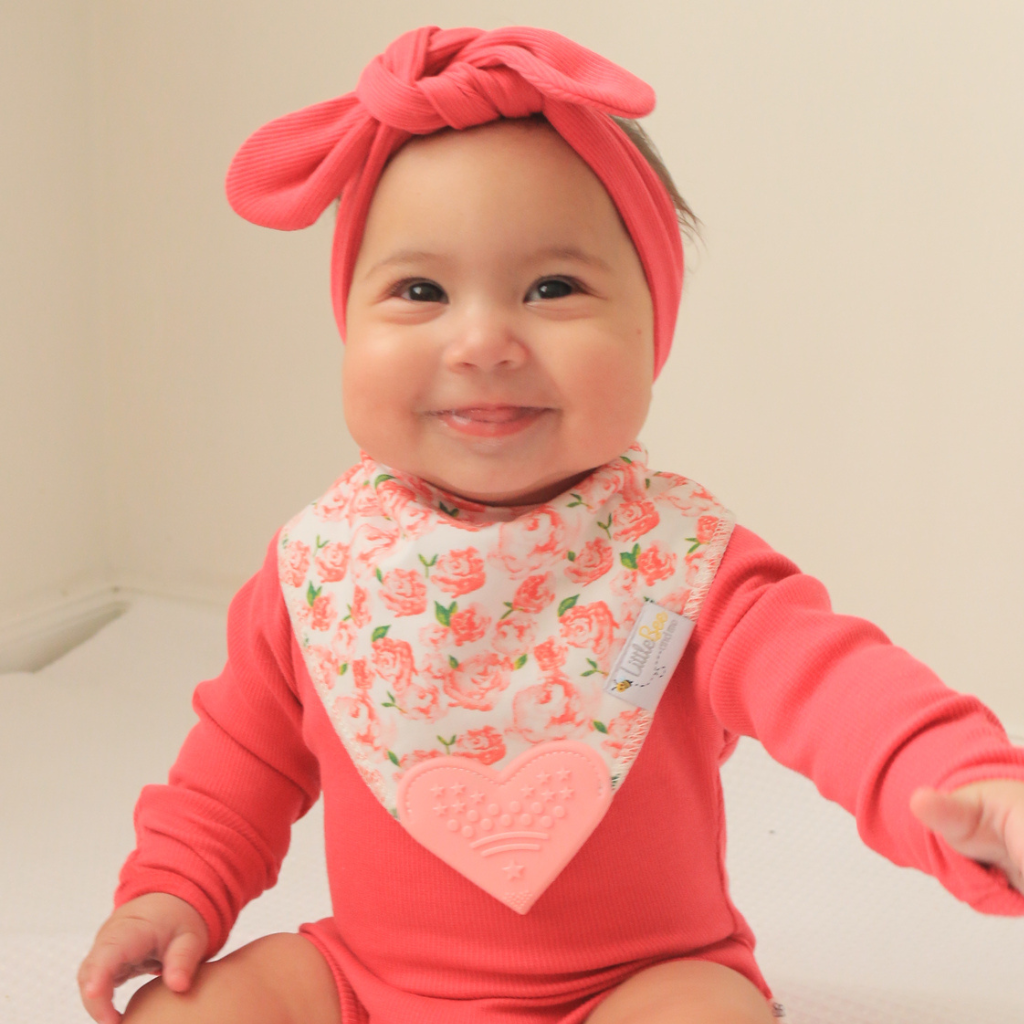 Bloom & Bee – Organic Bandana Teether Bibs (Set of 4) - Little Bee & Me 