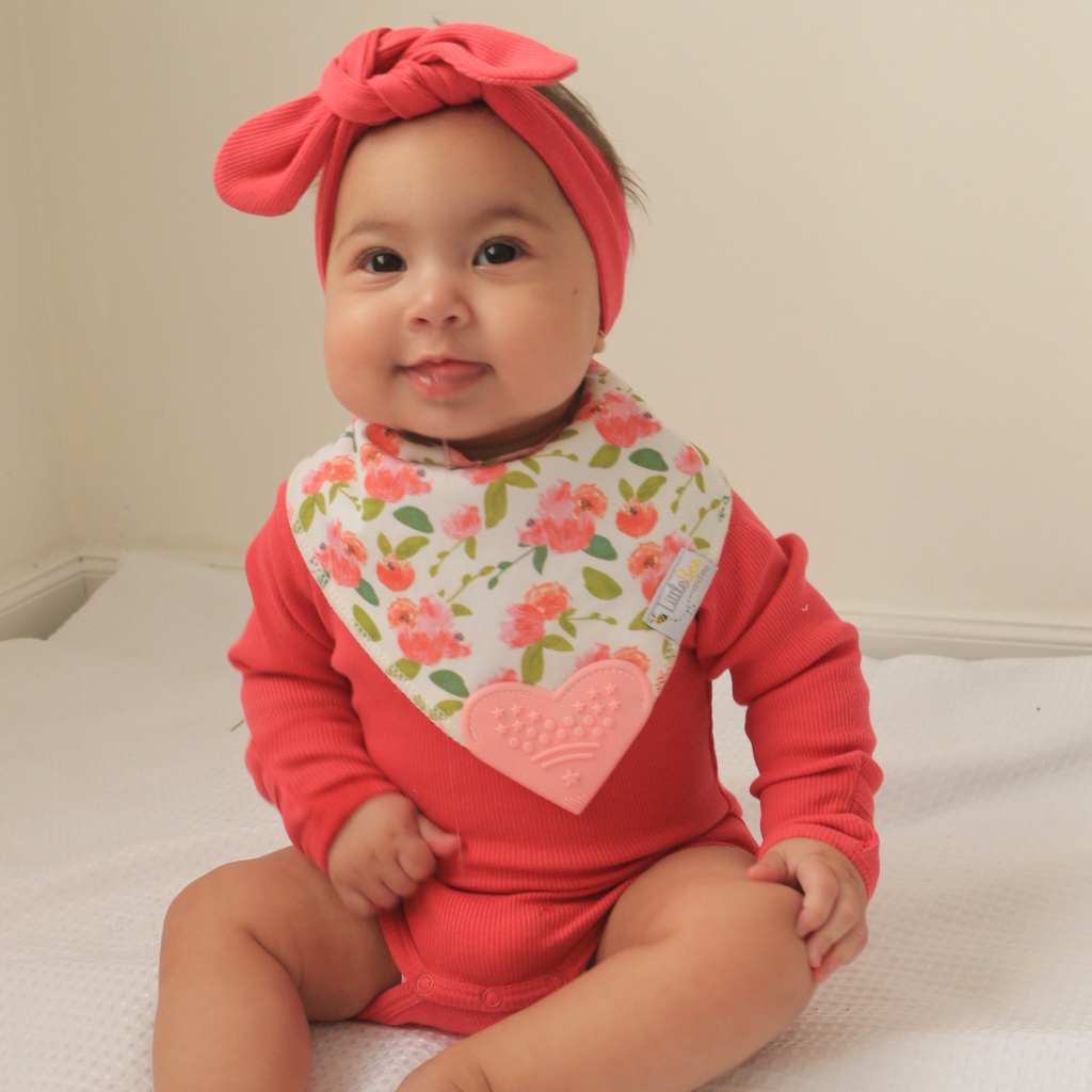 Bloom & Bee – Organic Bandana Teether Bibs (Set of 4) - Little Bee & Me 