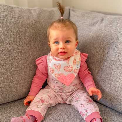 Berry Sweet– Organic Bandana Teether Bibs (Set of 4) - Little Bee & Me 