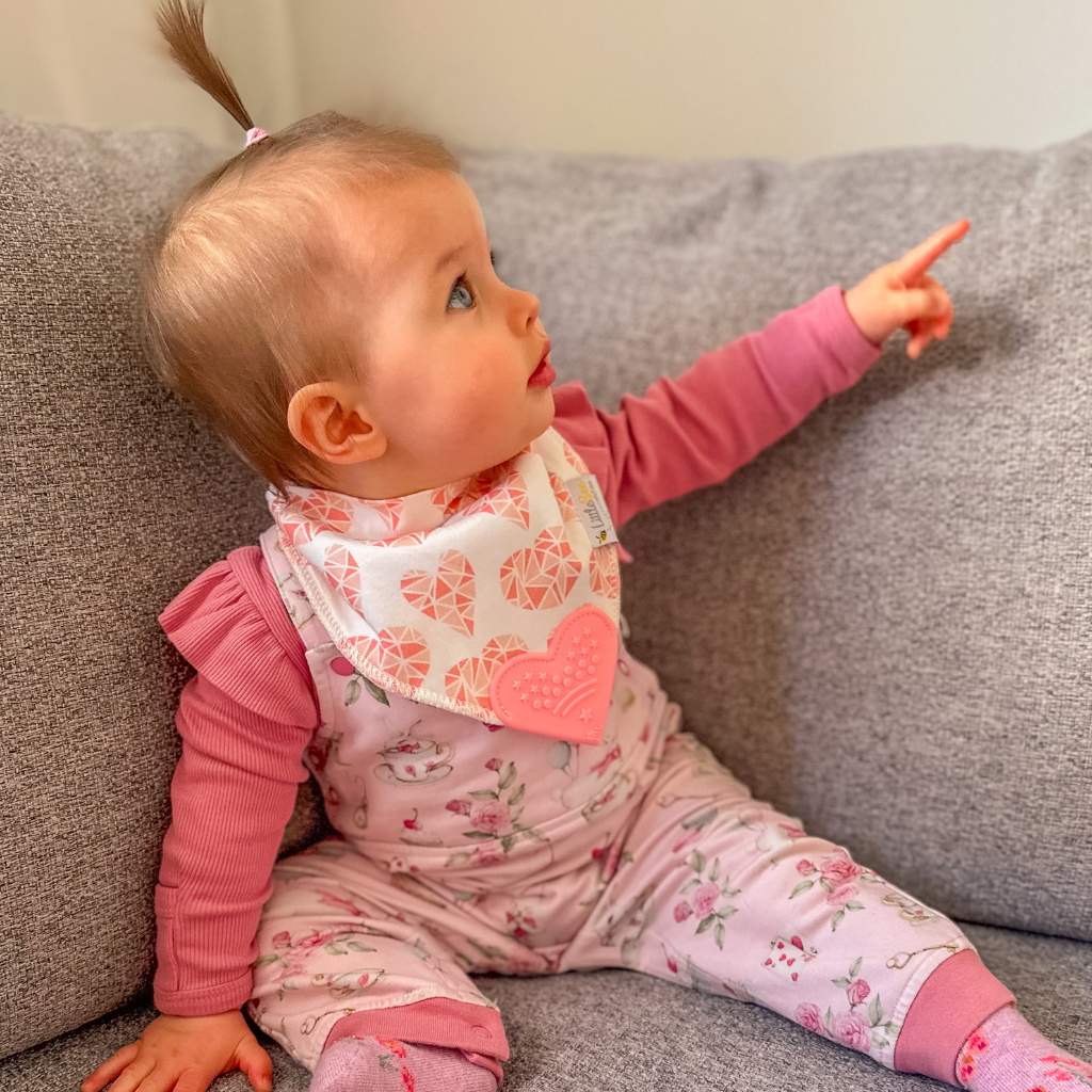 Berry Sweet– Organic Bandana Teether Bibs (Set of 4) - Little Bee & Me 