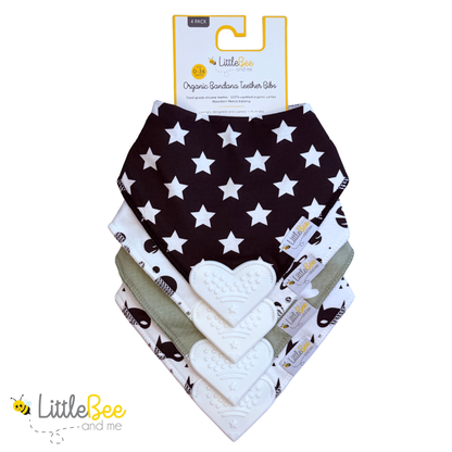 Heroes & Galaxies – Organic Bandana Teether Bibs (Set of 4)