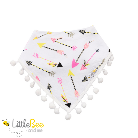 Buzz & Arrows - Pom Pom Bandana Bib - Little Bee & Me 