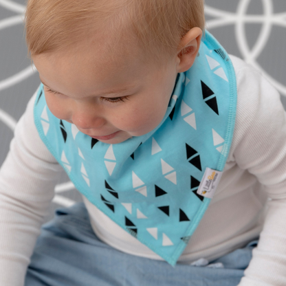 Zig & Zag Bandana Bibs - Set of Four - Little Bee & Me 