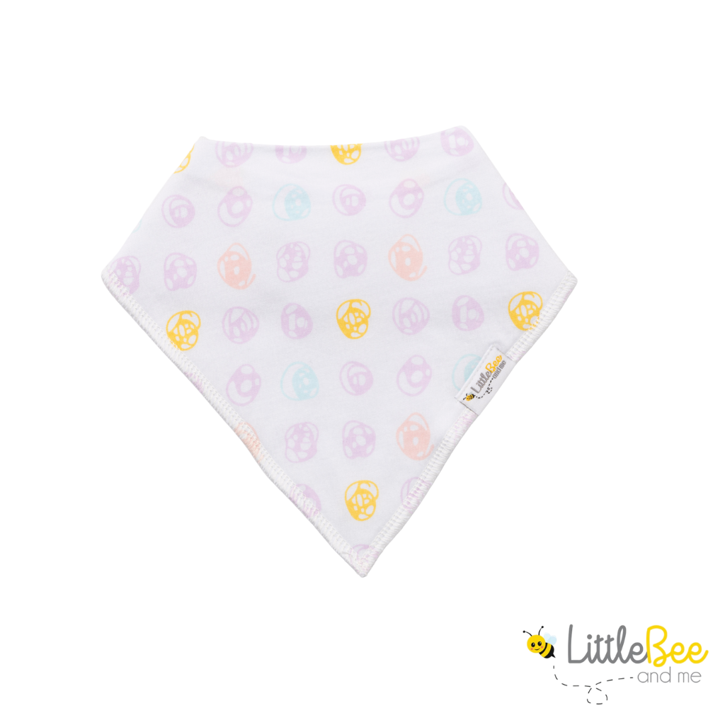 Dots & Blossoms Bandana Bibs - Set of Four - Little Bee & Me 