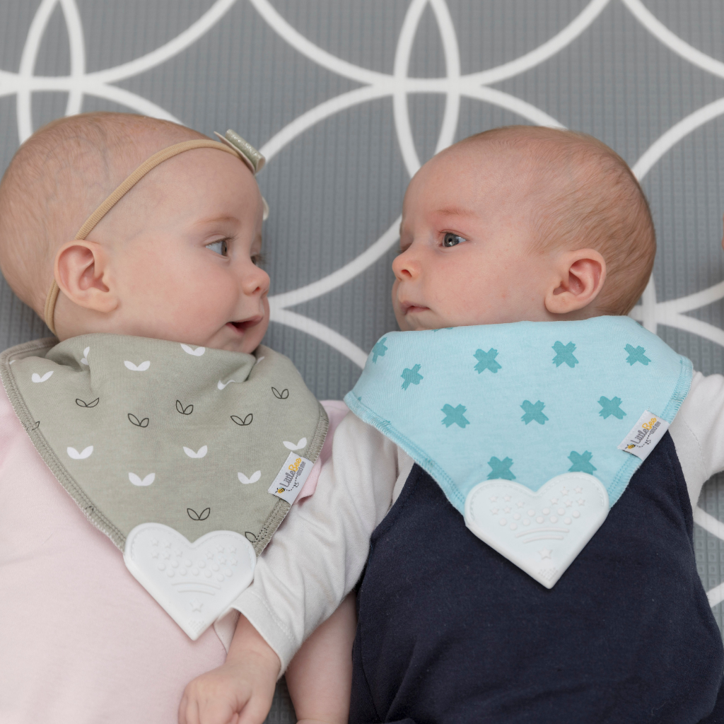 Little Loops - Organic Bandana Teether Bib - Little Bee & Me 