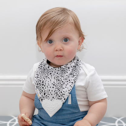 Mono Pop – Organic Reversible Teether Bib (Single Bib, 2 Looks) - Little Bee & Me 