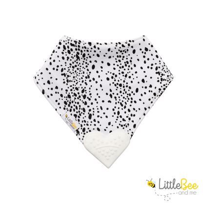 Mono Pop – Organic Reversible Teether Bib (Single Bib, 2 Looks) - Little Bee & Me 