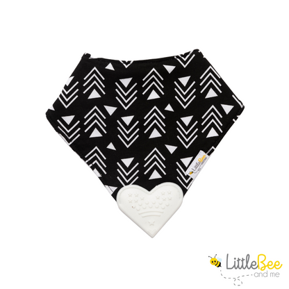 Mono Pop – Organic Reversible Teether Bib (Single Bib, 2 Looks) - Little Bee & Me 
