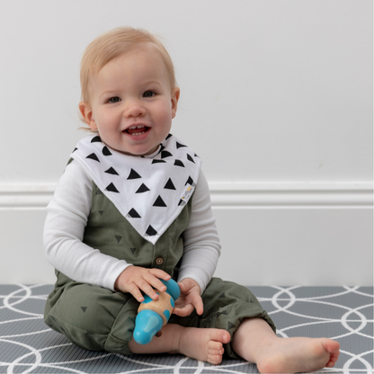 Shades of Monochrome Bandana Bibs - Set of Four - Little Bee & Me 