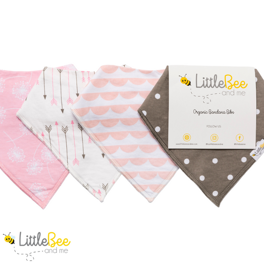 Spring Dandelions Bandana Bibs - Set of Four - Little Bee & Me 