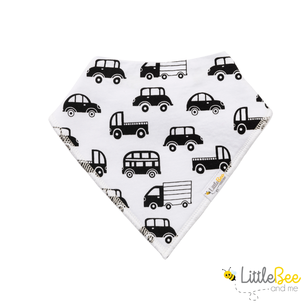 Stars & Cars Bandana Bibs - Set of Four - Little Bee & Me 
