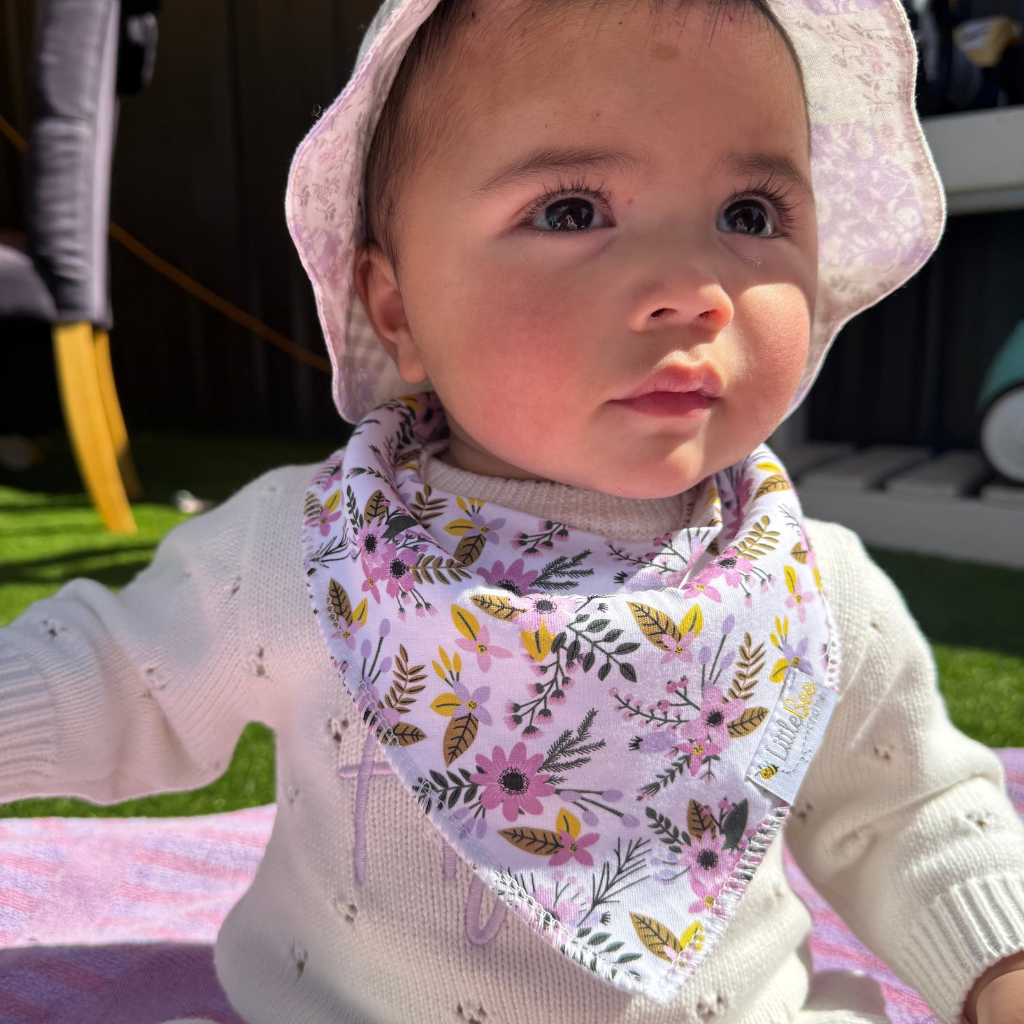 Pretty Posies Bandana Bibs – Set of Four