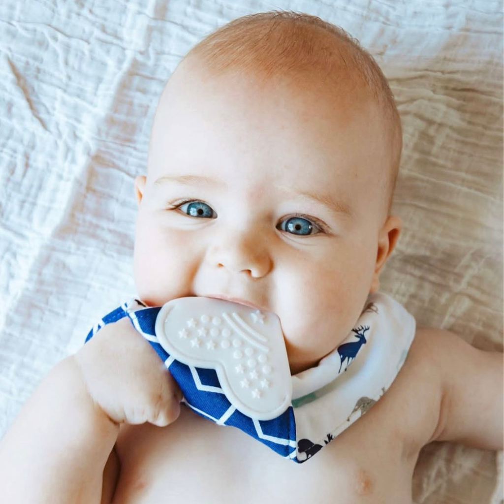 Arrow & Antler – Organic Reversible Teether Bib (Single Bib, 2 Looks)