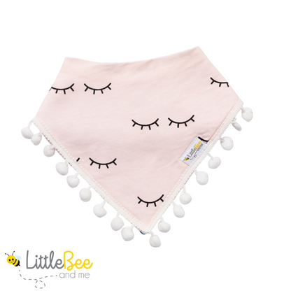 Sleepy Bee - Pom Pom Bandana Bib - Little Bee & Me 
