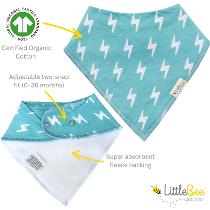 Stars & Cars Bandana Bibs - Set of Four - Little Bee & Me 